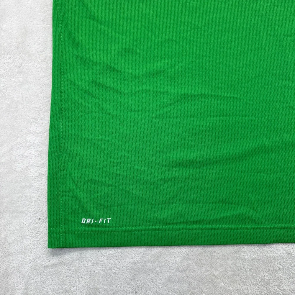 Oregon Ducks Shirt Men's Large Nike Polo Green Dri-Fit‎ NCAA Athletic Football
